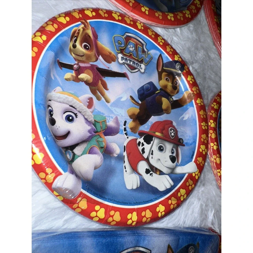 Paw Patrol Party Supplies Set 4 Packs Plates and 1 Pack Napkins Birthday Theme